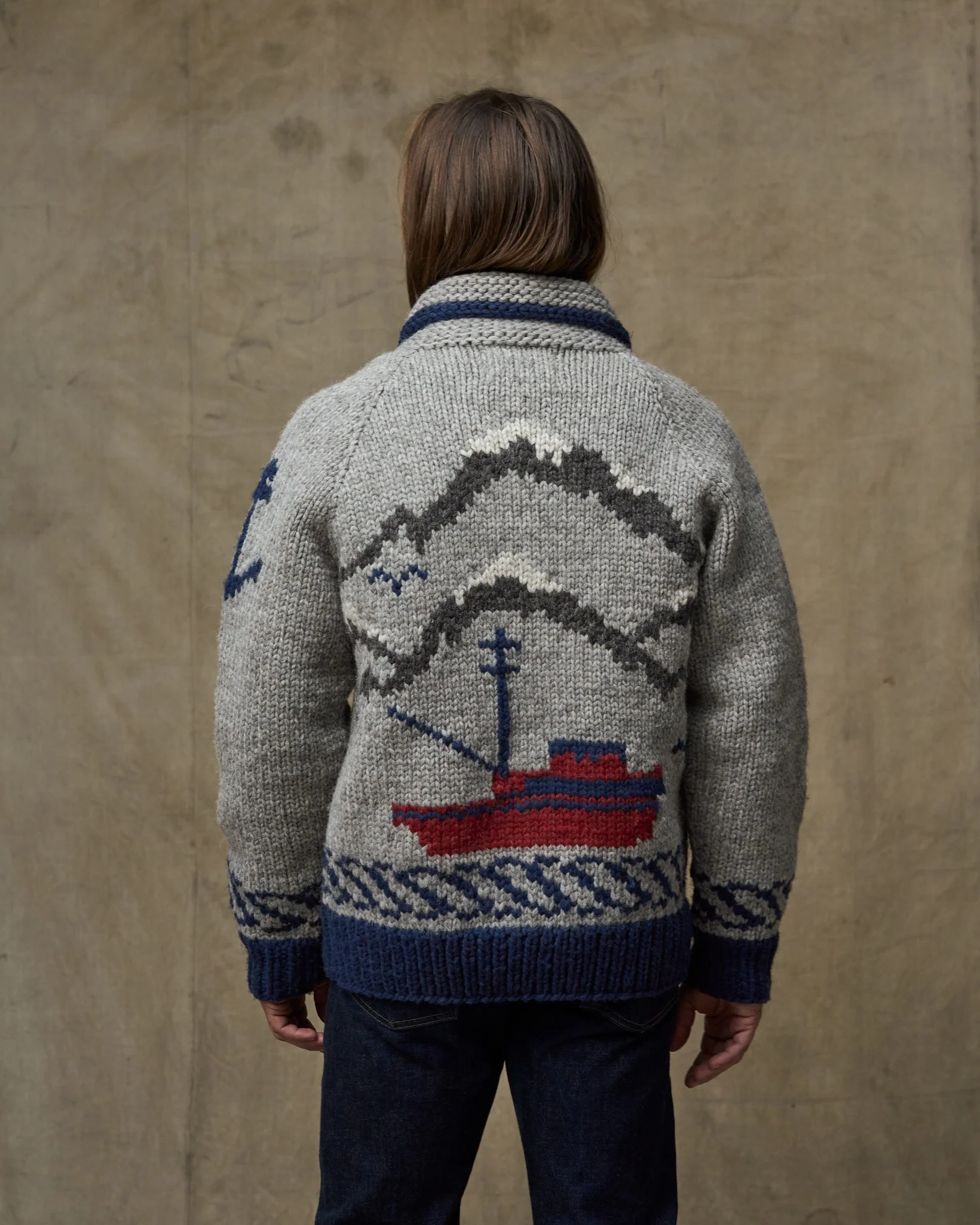 Pullover a zip integrale artigianale