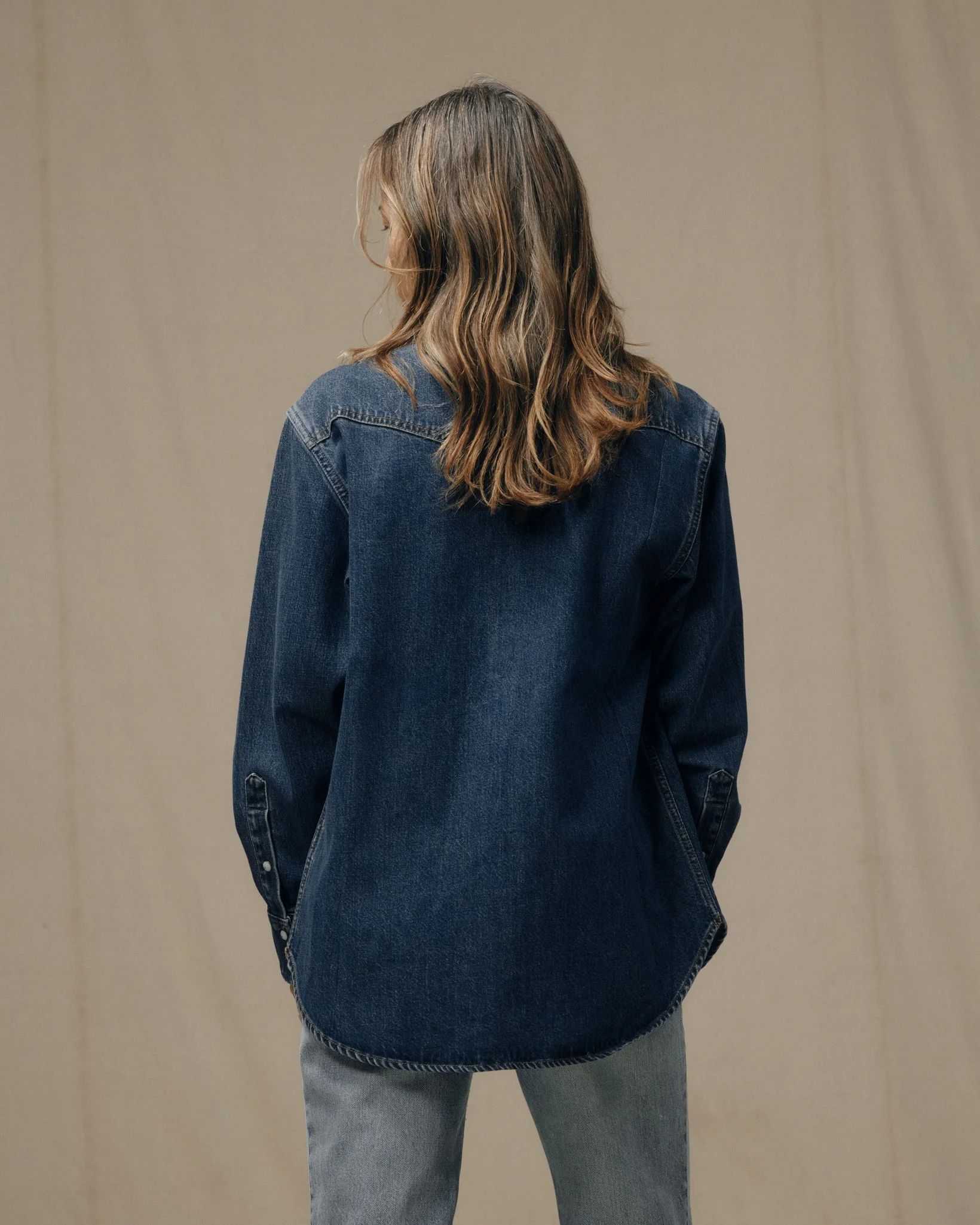 Camicia Western in Denim per Donna