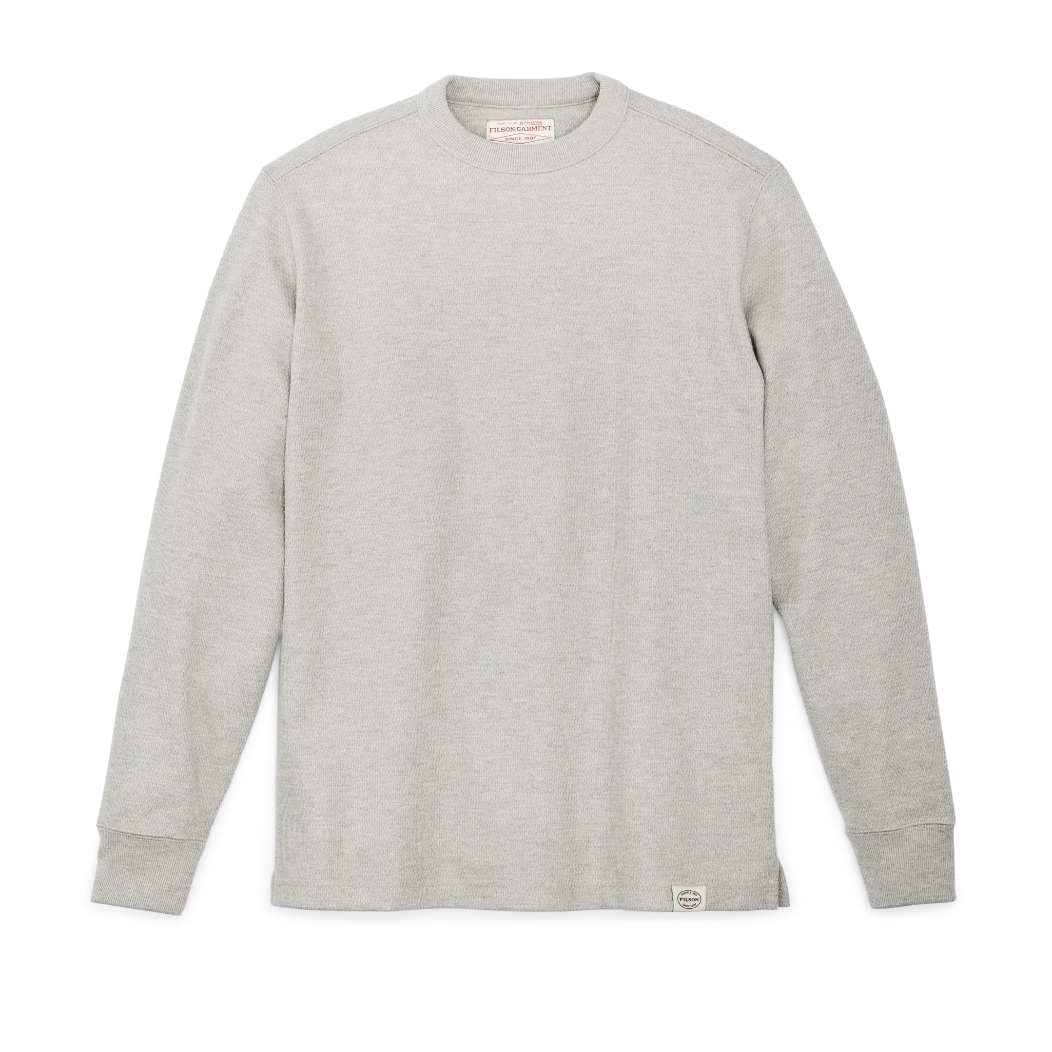 Maglione a collo a giro in maglia a waffle termico