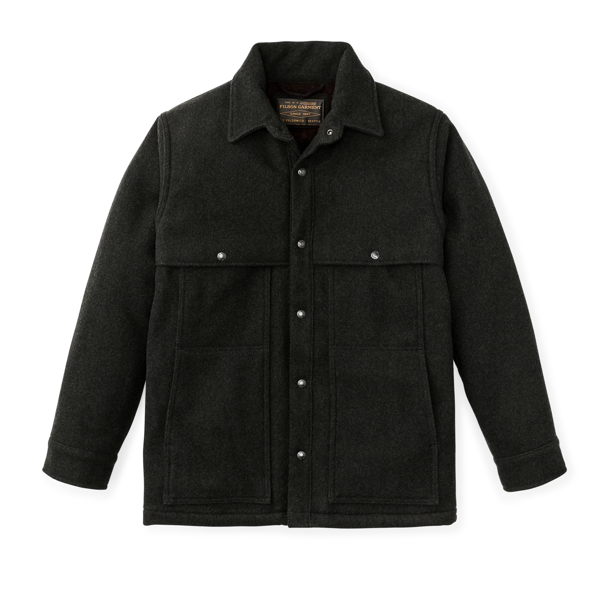 Cappotto a mantella in lana Mackinaw con fodera