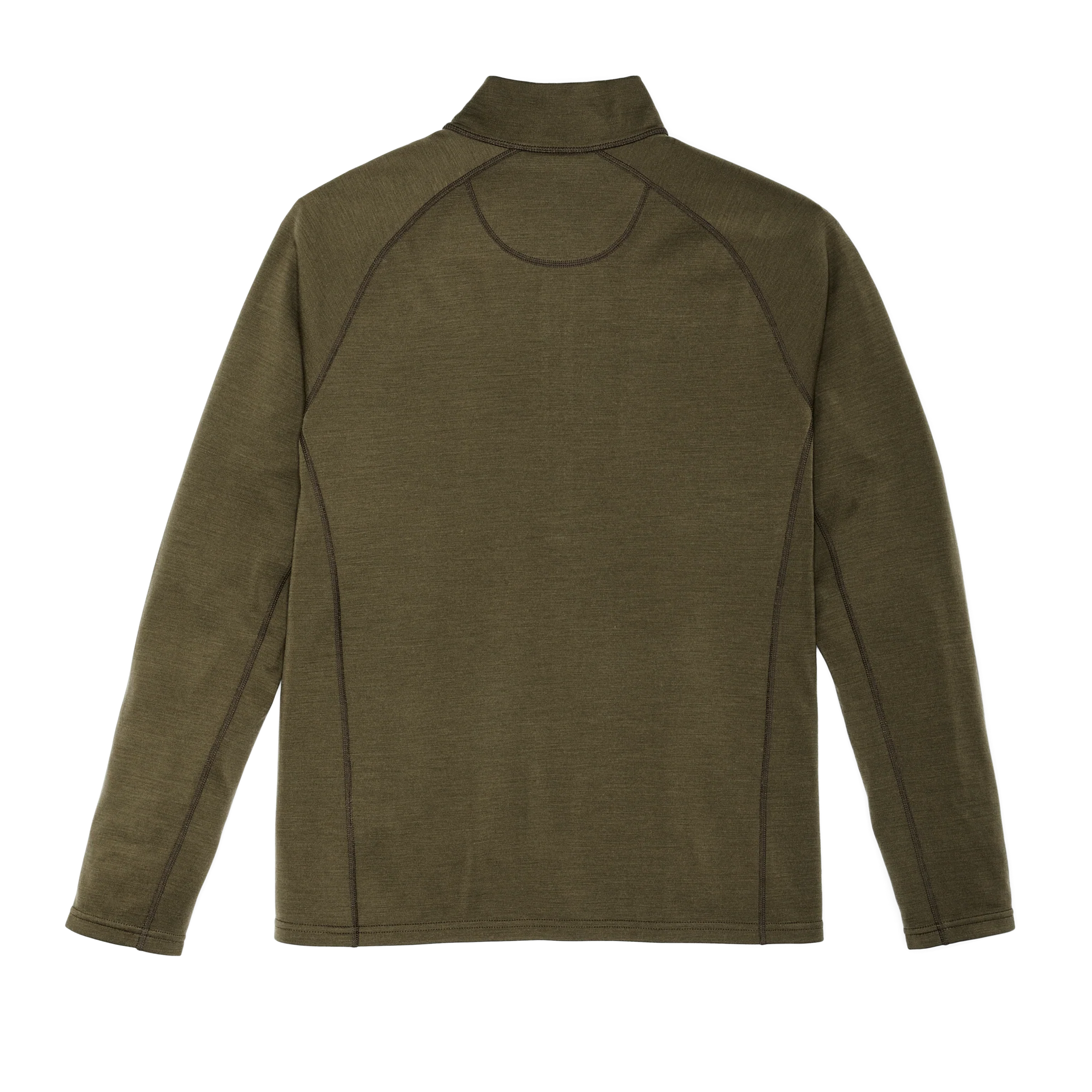 Maglione a maniche lunghe in lana Merino da 400 g con zip a metà