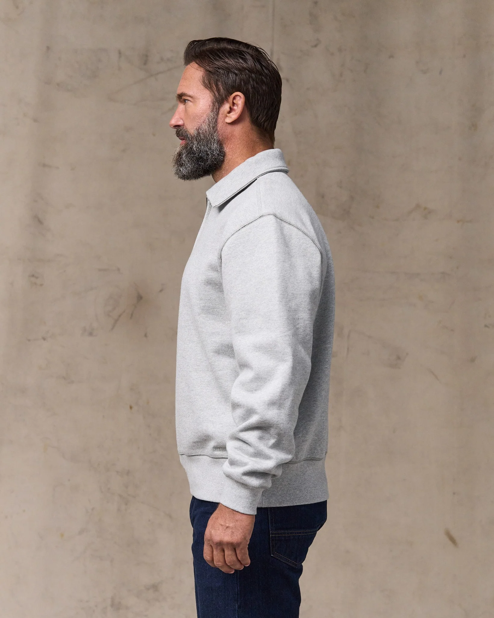 Felpa Heritage da 14 once con zip a metà lunghezza