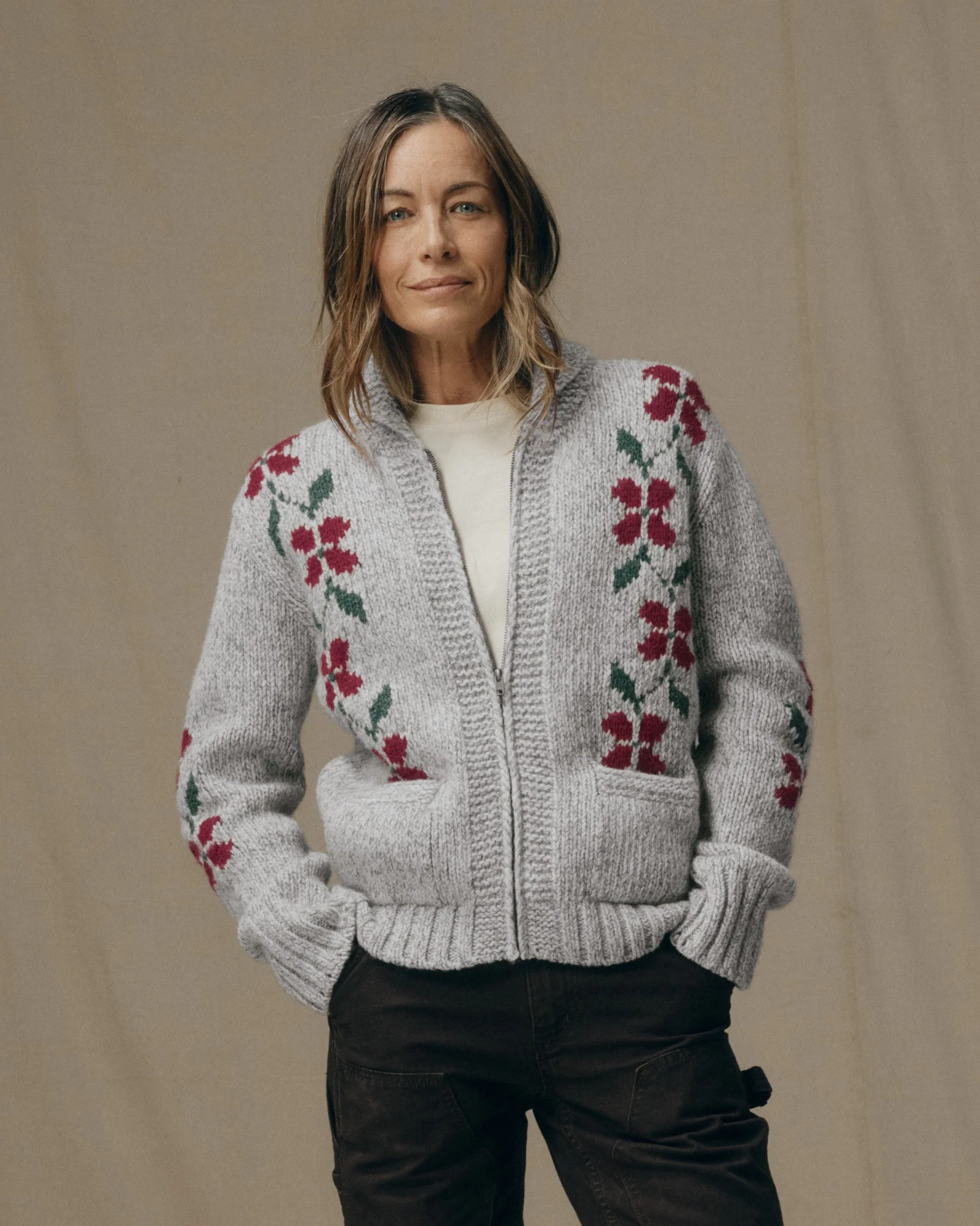 Maglione in Lana con Cerniera per Donna