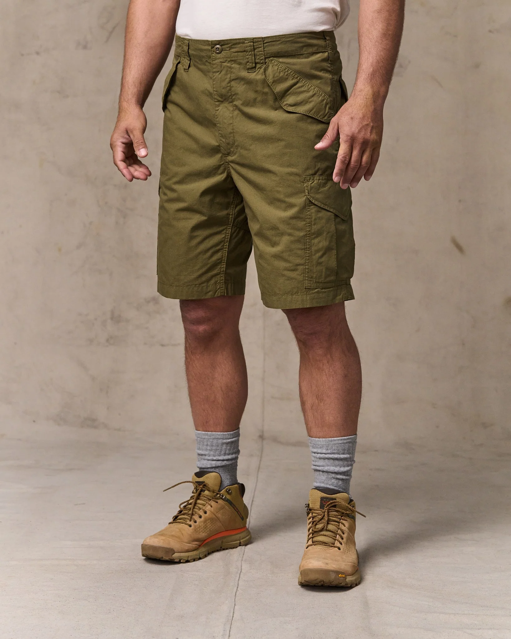 Pantaloncini Cargo in Popeline Tropicale