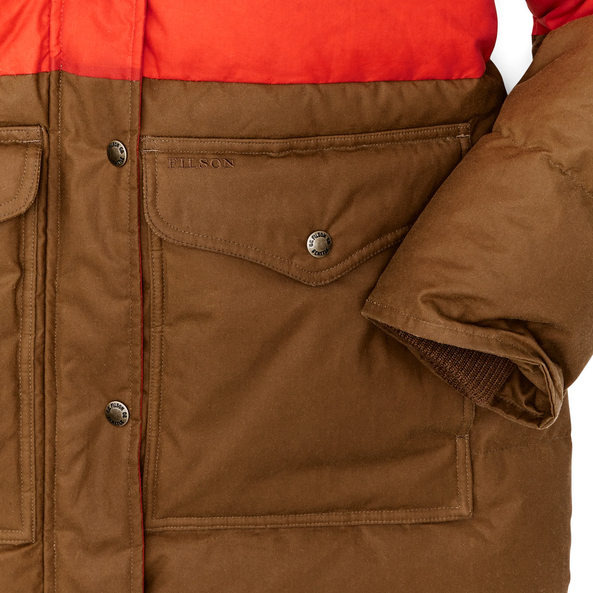 Parka in Lana con Cera per Donna
