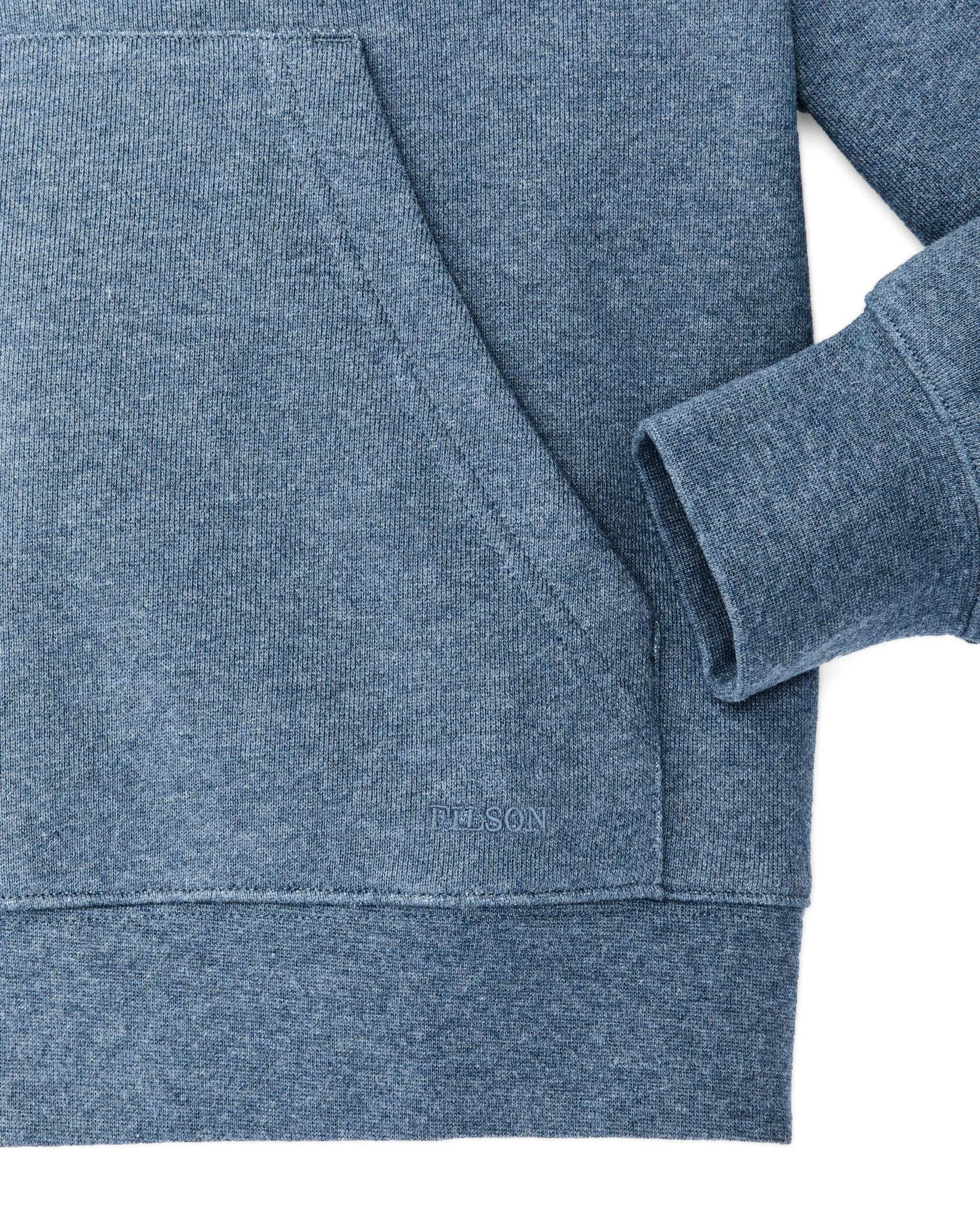 Felpa con cappuccio half-zip in felpa francese da donna