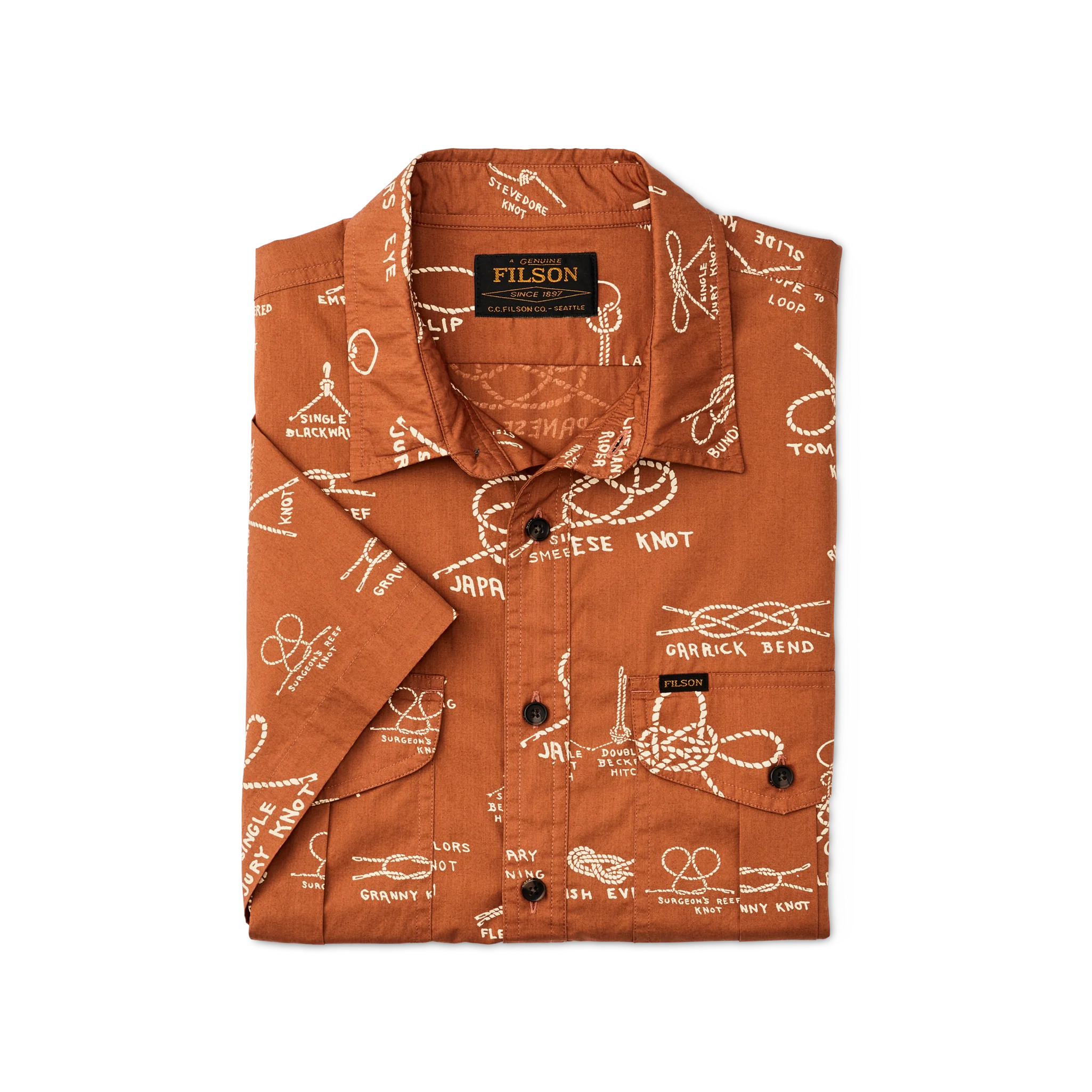 Filson's Maglietta in Tessuto di Piume con Maniche Corte Lavato