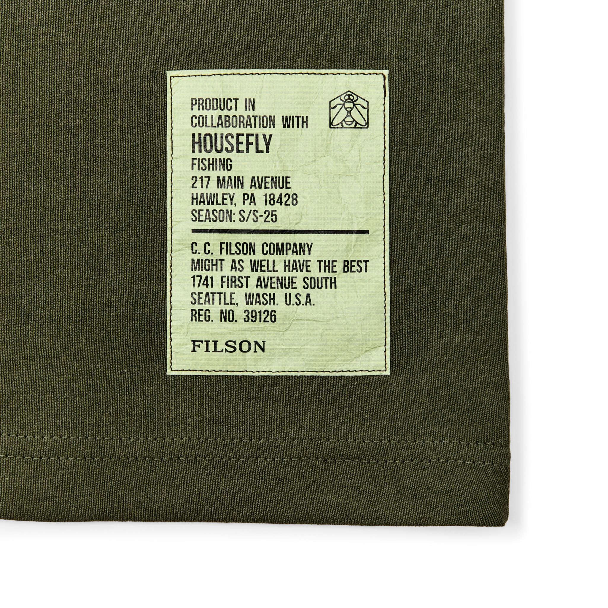T-shirt a Manica Corta con Stampa Filson X Housefly Frontier