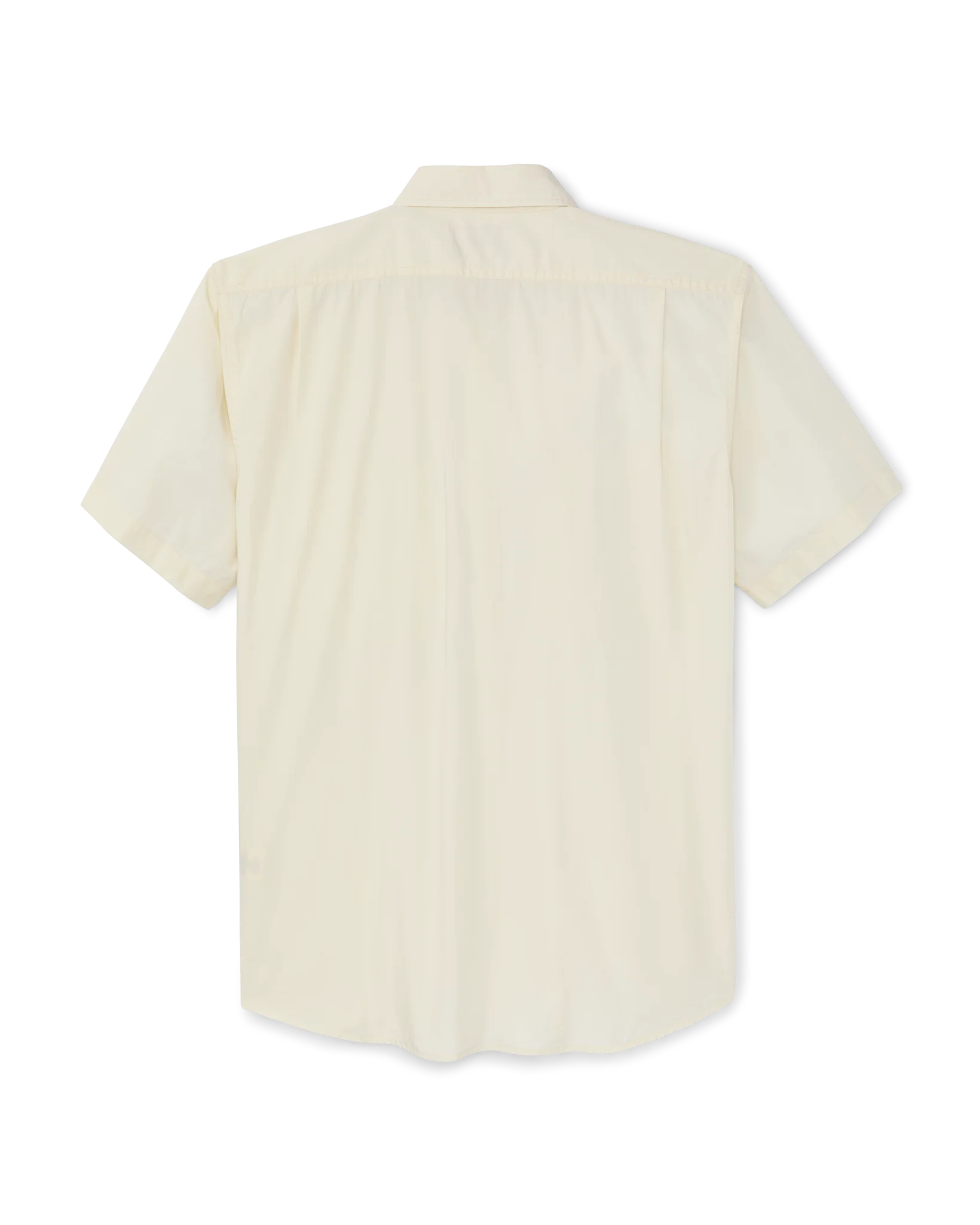Camicia in Tessuto di Piume con Maniche Corte Lavato