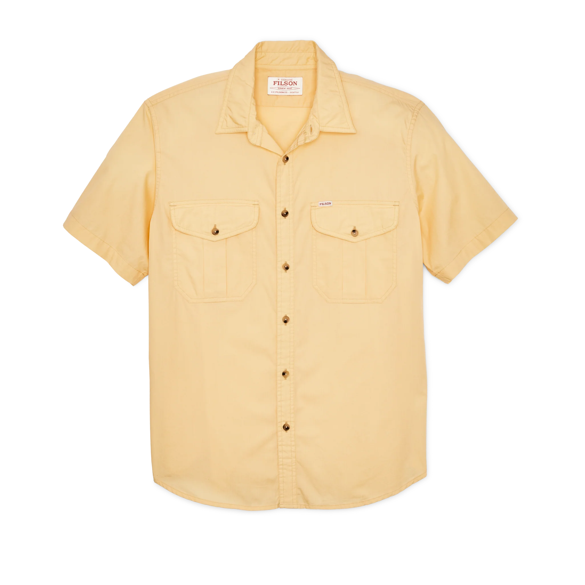 Camicia in Tessuto di Piume con Maniche Corte Lavato