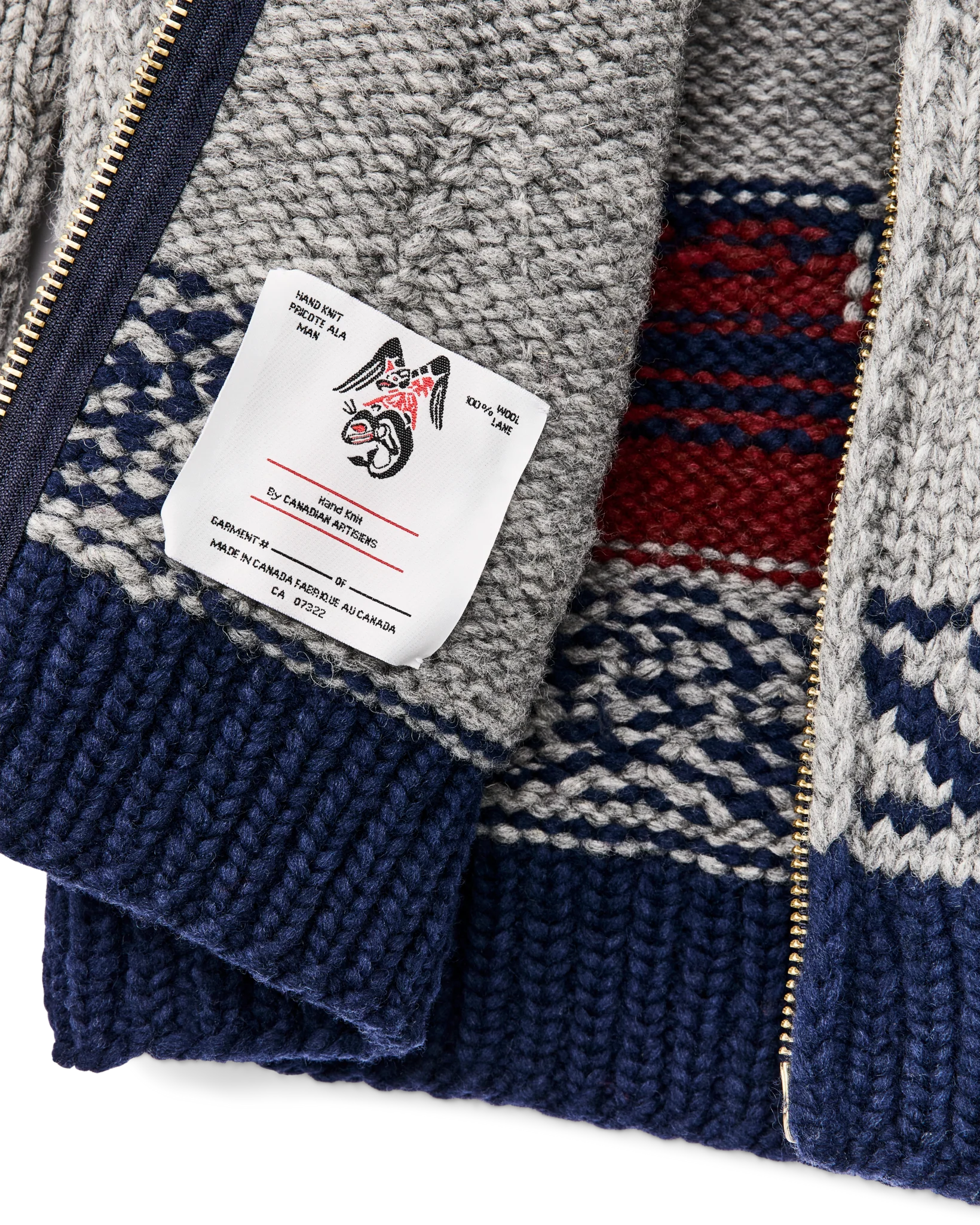 Pullover a zip integrale artigianale