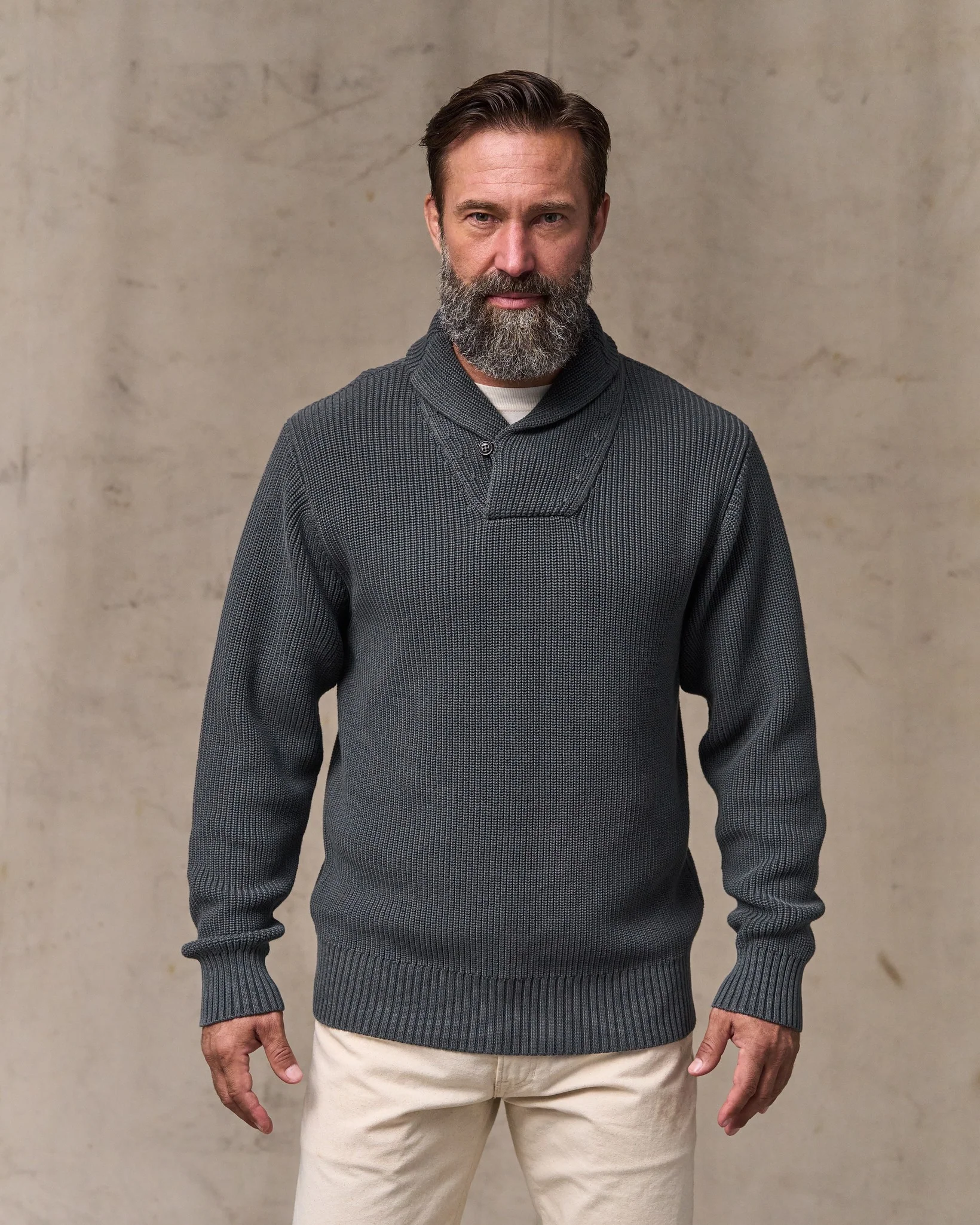 Pullover Vintage con Scollo a Farfalla in Cotone