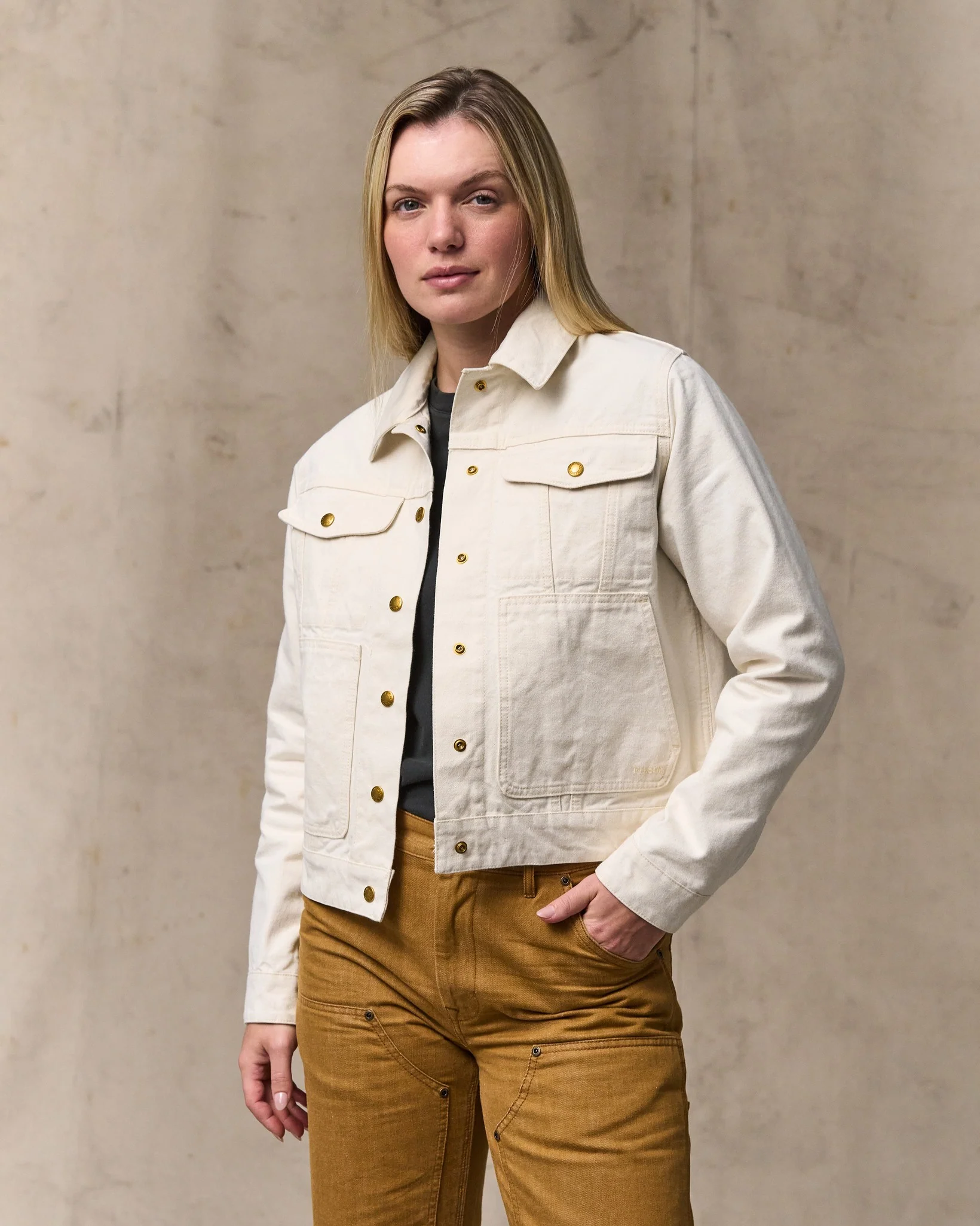 Giubbotto Corto in Canvas da Donna