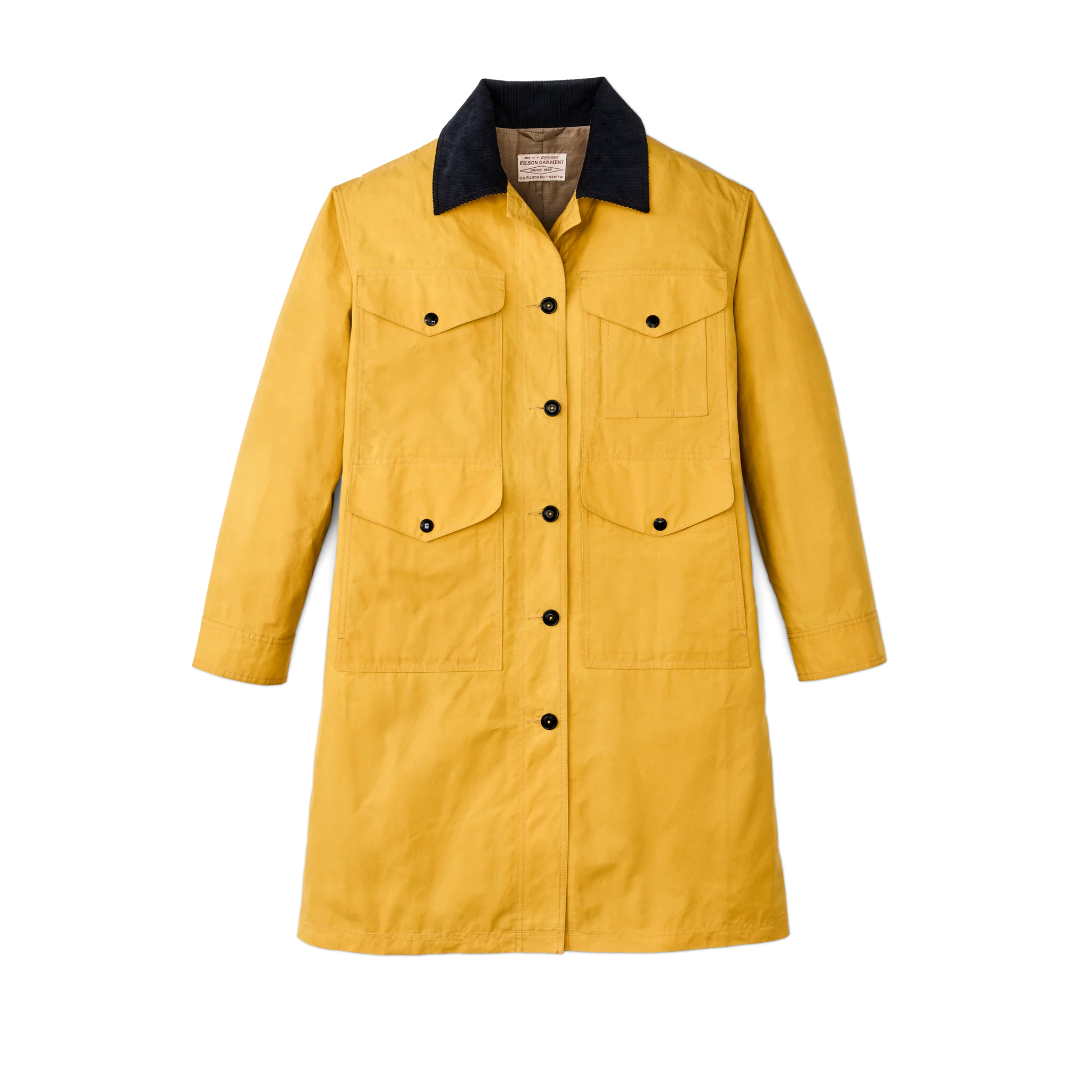 Cappotto da donna lungo in cotone impermeabilizzato