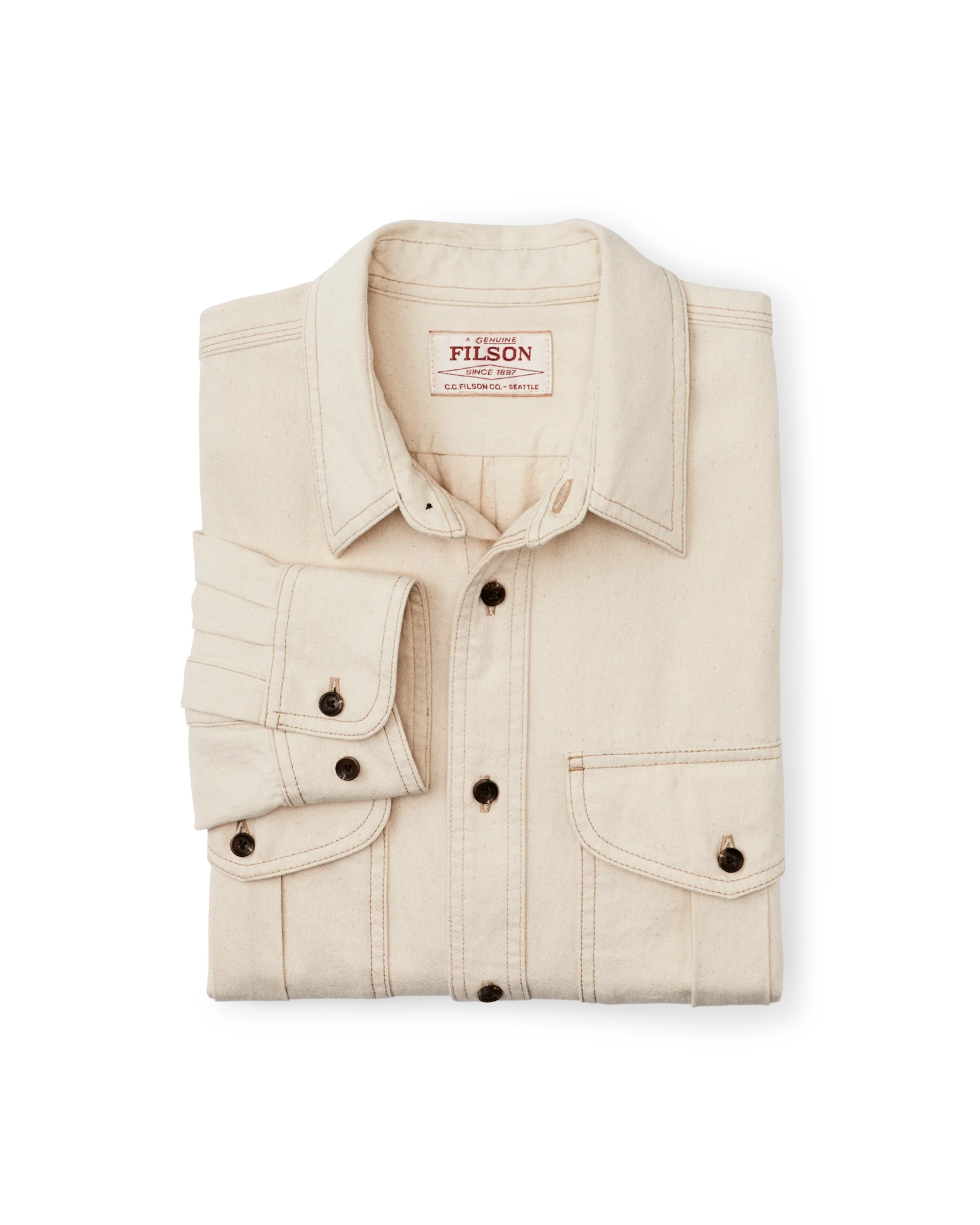 Camicia in twill naturale