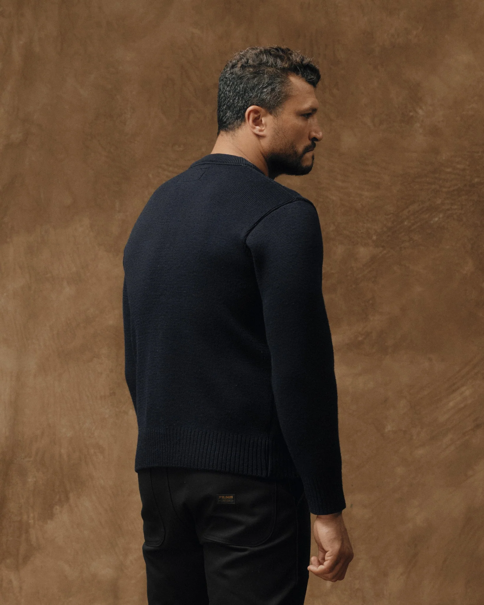 Maglione con collo a costine