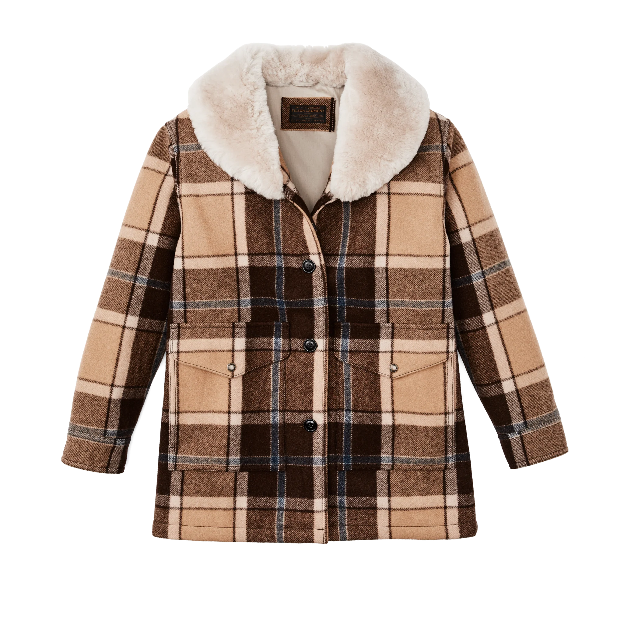 Cappotto in lana imbottito da donna