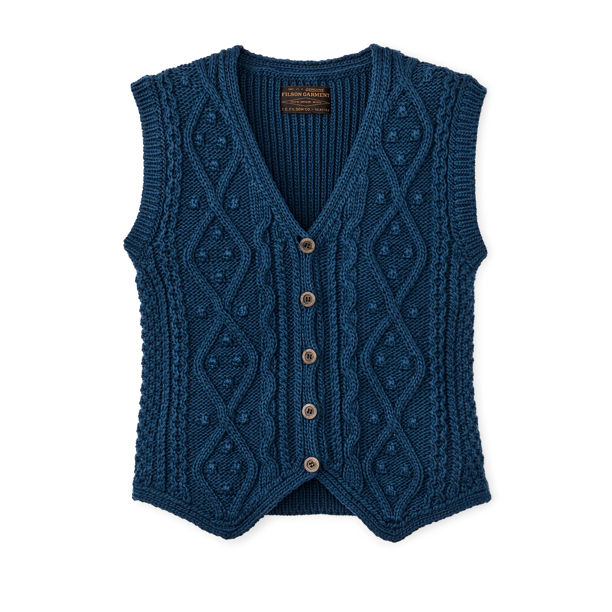 Gilet a maglia a trama rustica per donna