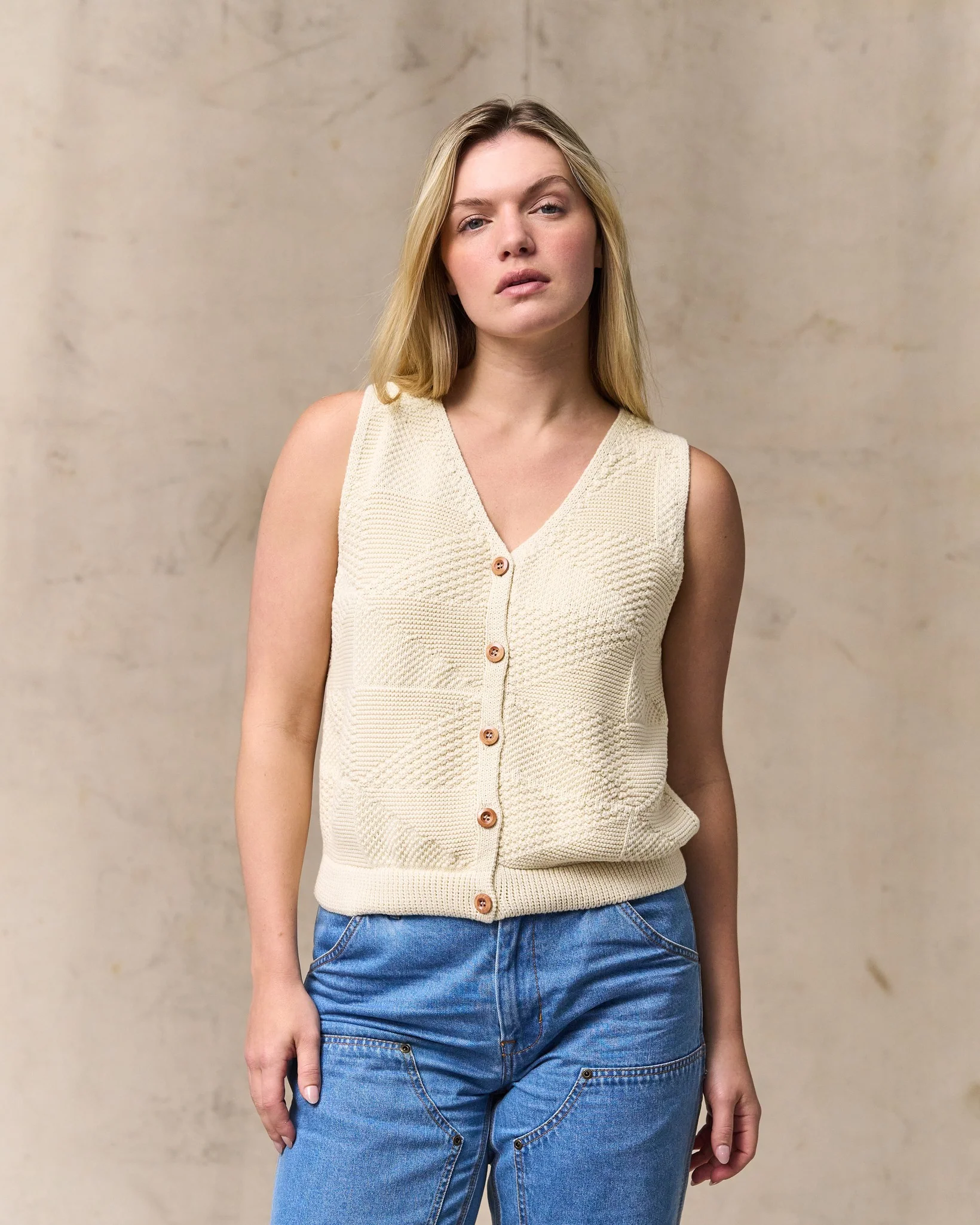 Gilet Maglione in Cotone per Donna